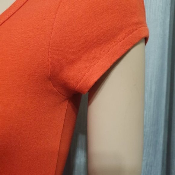 KOOKAI Size 1 (AU 10/12) Orange Top Round Neck Cap Sleeves NWOT - Picture 6 of 12